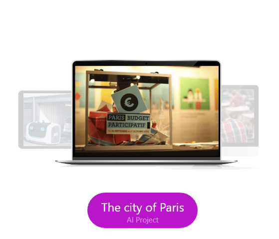 The city of Paris screens